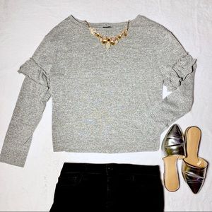 Express ruffle sleeve sweater!